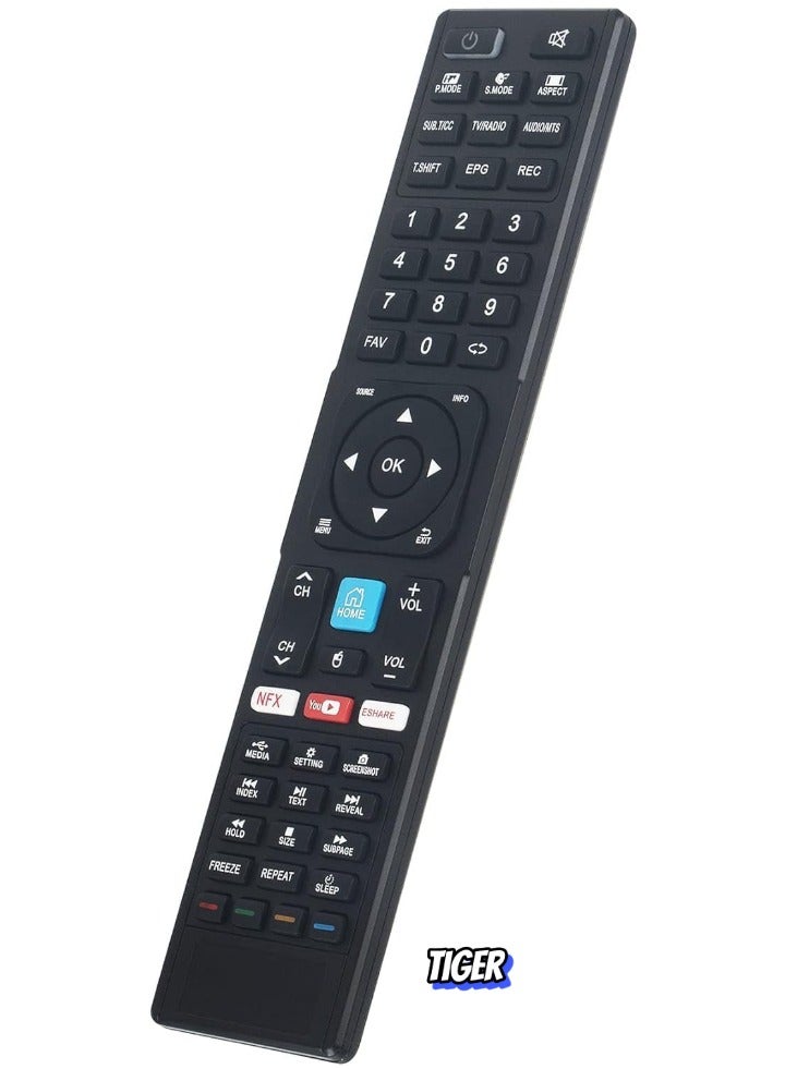 TIGER RM-C3401 Replacement Remote Control – Compatible with JVC 4K UHD Smart LED TVs LT-55N775A, LT-55N685A, LT-65N785A, and More – Universal TV Remote for Easy Navigation and Control - Image 2