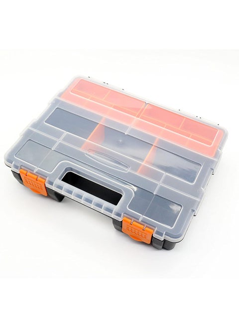 Toriox Plastic Hardware Parts Organizers Hardware Tool organizer Versatile and Durable Storage Toolbox Compartments Tool Box with Removable Dividers