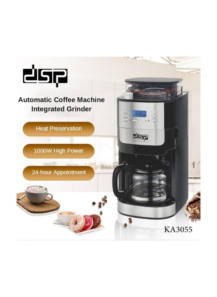 DSP DSP Coffee Maker, coffee machine, 1000W, 2-in-1 Coffee Machine with Grinder - 12 Cup Capacity, 24-Hour Programmable, Adjustable Coffee Strength, KA3055  - Image 3