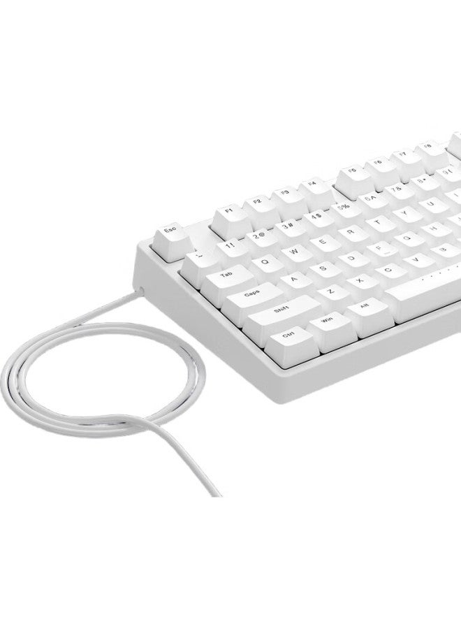 Ikbc C108 Keyboard, Mechanical Keyboard, Cherry Switches, Cherry Keyboard, Computer Keyboard, Office And Gaming Keyboard, White, Wired, Brown Switches - Image 2