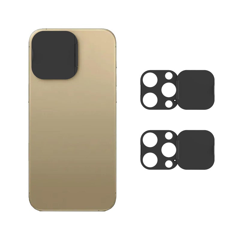 EYSOFT Phone Camera Lens Cover Compatible for Phone 16 Pro/ 16 Pro Max,Camera Lens Protector to Protect Privacy and Security,Strong Adhesive Black-2 Pack - Image 1