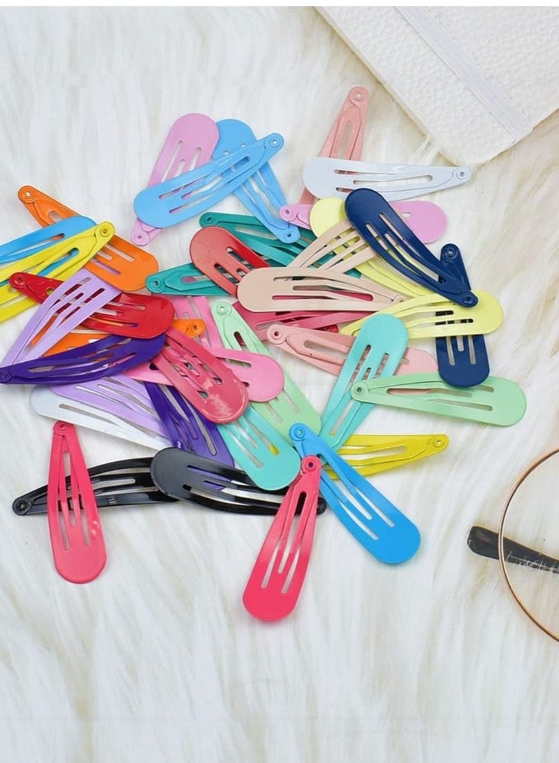 MARGOUN 50Pcs Snap Hair Clip Metal Non Slip Multicolor Hair Barrette Girls Women Hair Accessories - Image 3