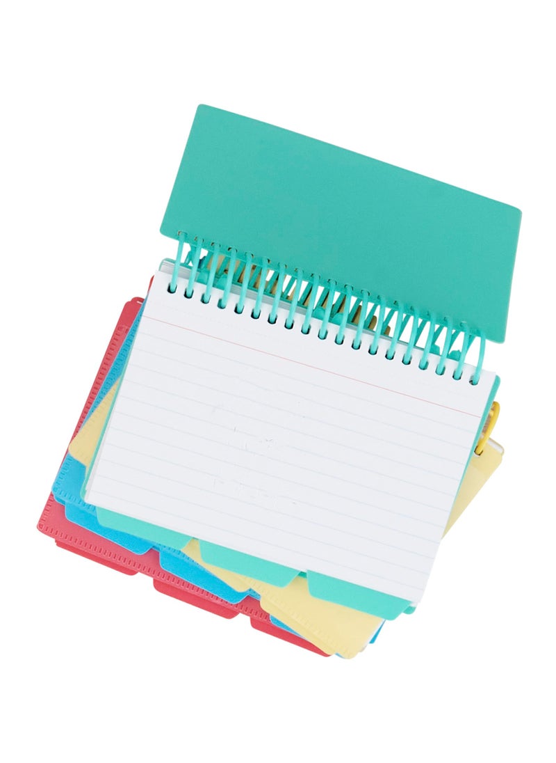 C-Line C-Line Spiral Bound Index Card Notebook with Tabs, Includes 60 Ruled 3 x 5 Inch Index Cards, 1 Notebook, Color May Vary (48750)  - Image 3