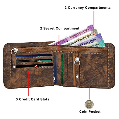 LORENZ Gift Set Combo Of Brown Analog Watch Sunglasses & Wallet For Men | Cm-3092Sn13-Wl-56, Round, Mirrored - Image 4