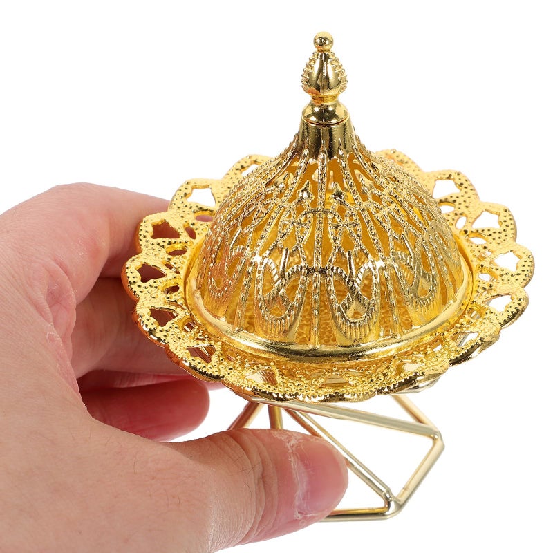 Vintage Arabic Metal Incense Burner Holder Retro Cone Censer For Home Office Decor - Image 5
