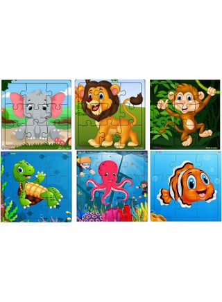 Fiddlys Fiddly's Wood Jigsaw Puzzles for Kids & Children - 9 Pieces (Animal & Sea - Pack of 6) for Age 3+ - pzsku/Z247E6B7AEB0738E7F0F4Z/45/_/1737721118/2749265e-7a3a-4ab0-9138-d34372059e2e