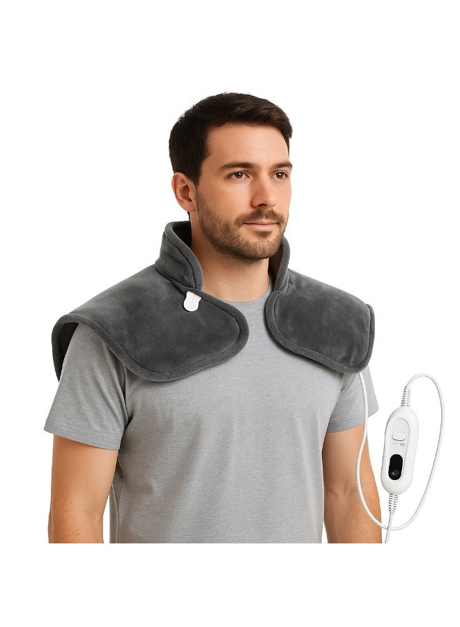 بريما راحة فورية بعد القيادة الطويلة وسادة تدفئة كهربائية للكتف والرقبة تمنح حرارة موزعة وتحكم دقيق بخامة قطيفة فاخرة - Image 2