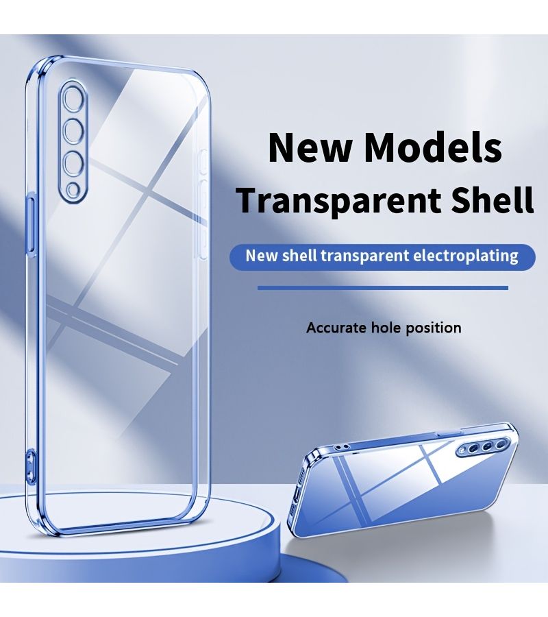 Phone Case Black Plated Transparent Easy Phone Case For Huawei Y9s - Image 2