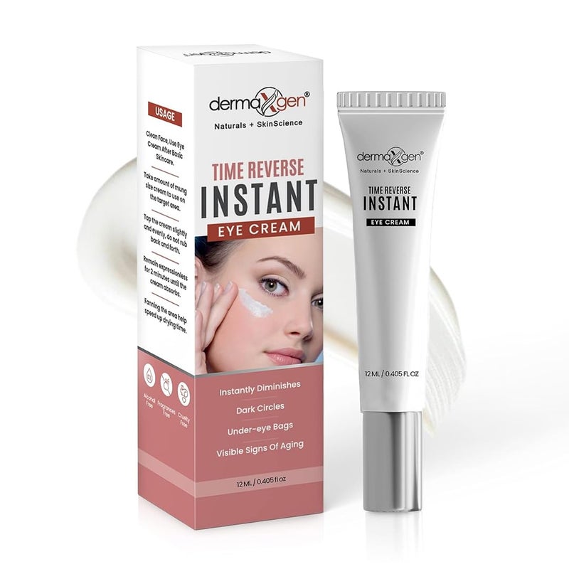 Dermaxgen Instant Eyelift Cream Time Reverse Treatment For Dark Circles, Puffy Eyes, & Wrinkles Anti Aging Serum Reduces Under Eye Bags, Wrinkles, Dark Circles, Fine Lines & Crow's Feet Instantly - 12 - Image 1