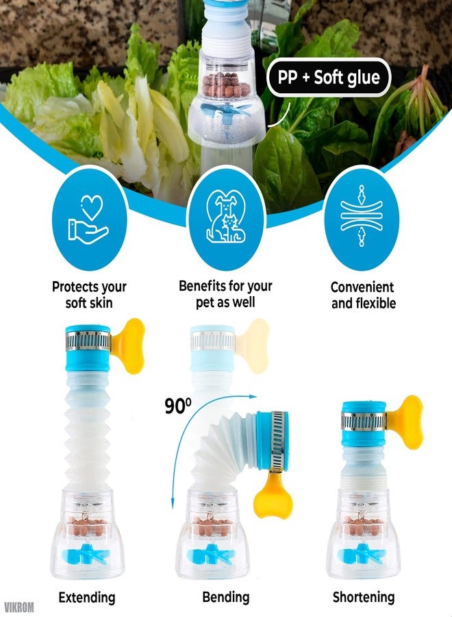 VIKROM 3 Pcs Faucet Filter Set - Water Faucet Extenders 360 Rotating, Adjustable Water Purifier for Sink (0.83 x 2.6 x 1.85), Easy to Install and Store, Reduce Water Waste, Good for Kitchen and Bathroom - Image 3