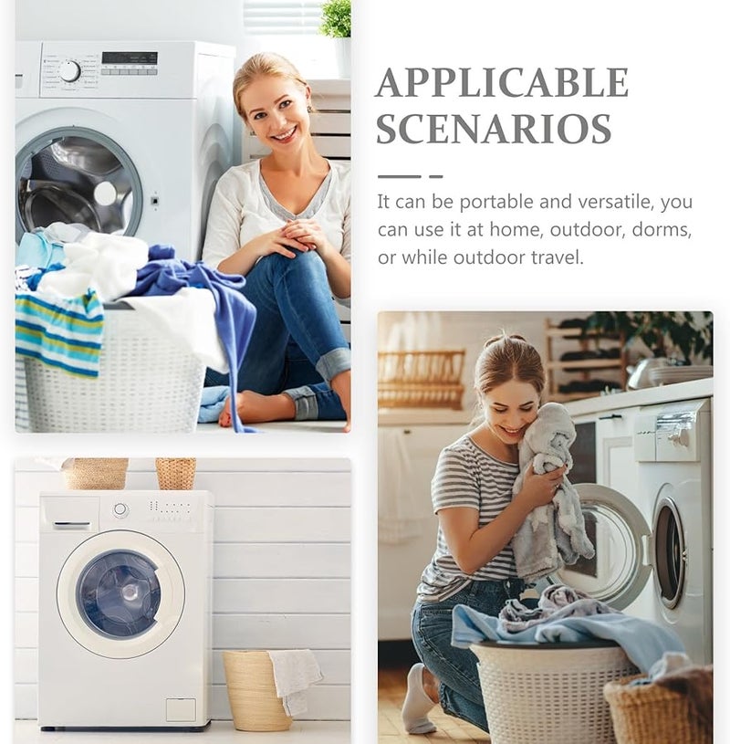 Foldable Laundry Basket With Handle Large Capacity Gray Clothes Hamper Organizer - Image 5