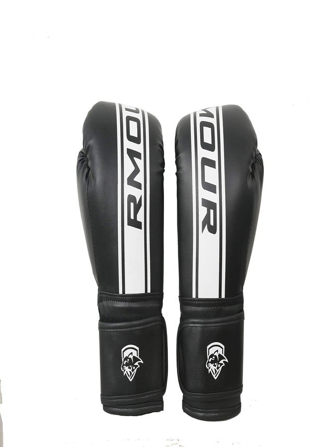 IWIN Our Black Boxing Gloves for Training & MuDay Thai | MDaya Hide Leather Gloves for Sparring, ickboxing, Fighting, Punch Bags with Black Hand Wraps(Boxing Tape), 10 oz - Image 2