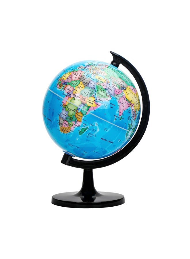 EXERZ 25cm World Globe Political Map - Educational Geographic School Globe - Self Assembled - 25cm Diameter - Image 1