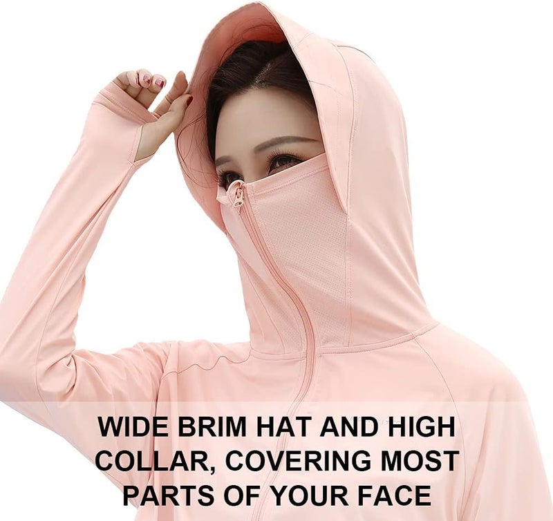 MOUNT TEC Store Womens UPF 50+ Cooling UV Protection Clothing Hooded Sun Protective Jacket Long Sleeve for Summer - Image 2