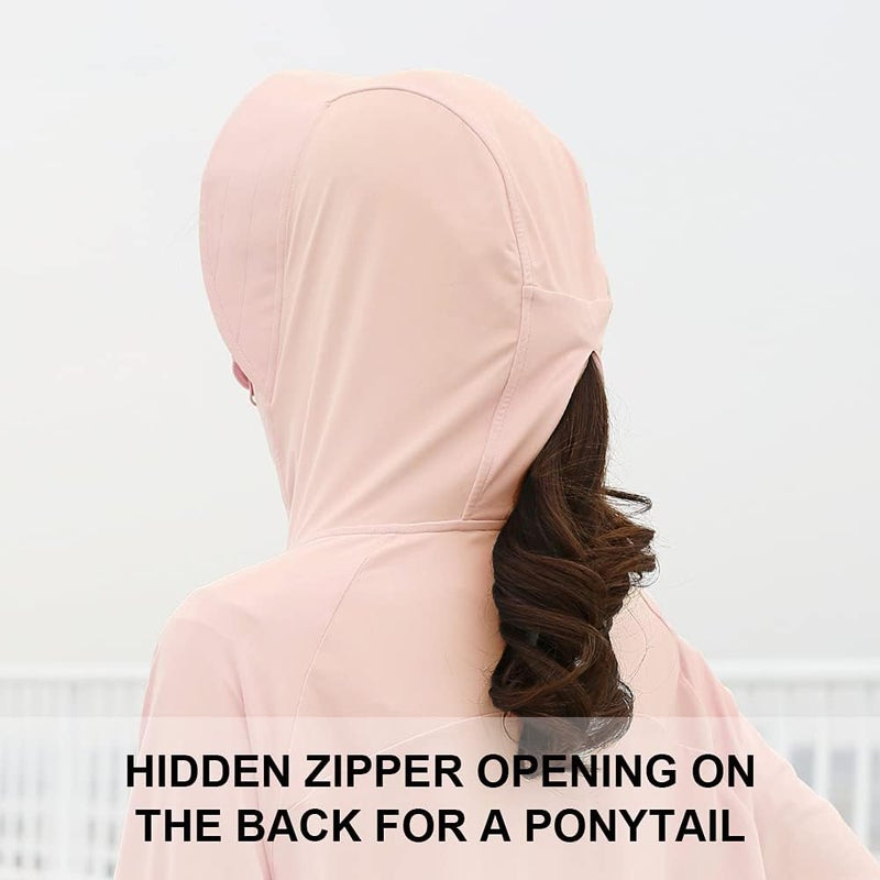 MOUNT TEC Store Womens UPF 50+ Cooling UV Protection Clothing Hooded Sun Protective Jacket Long Sleeve for Summer - Image 3