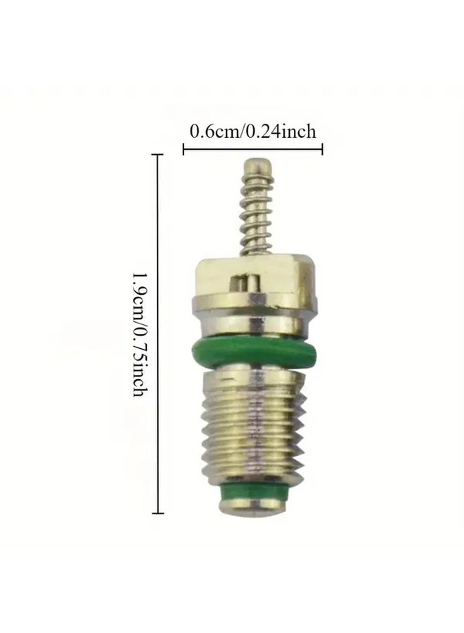 Green 2pcs Automotive Air Conditioning Valve Core Kit Quick Release Stem - Image 2