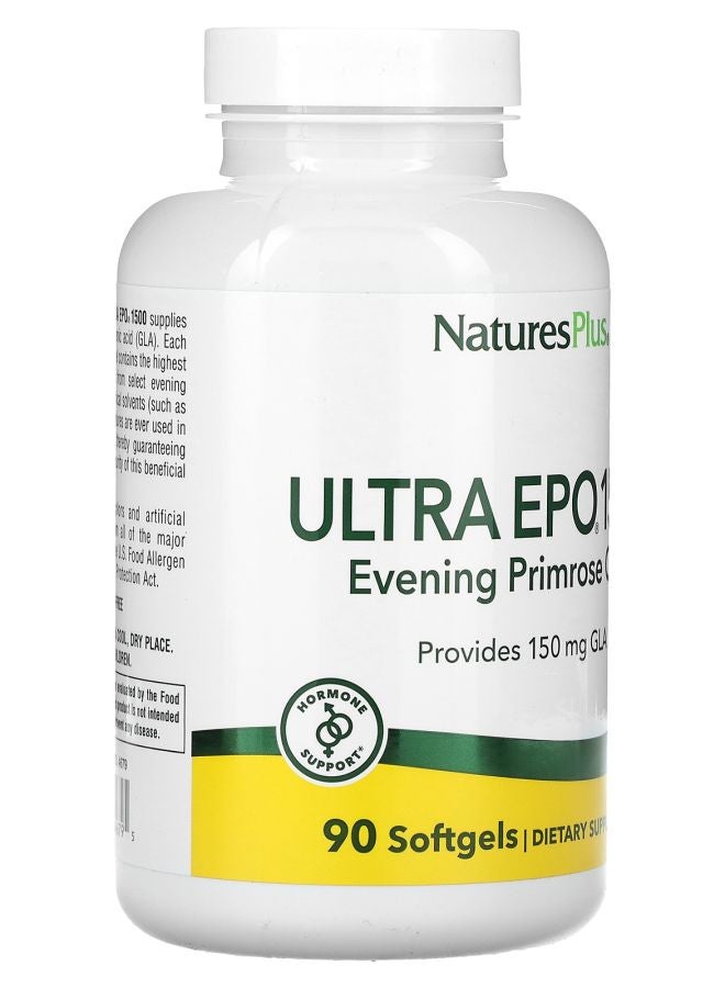 NaturesPlus Ultra EPO 1500 Evening Primrose Oil 90 Softgels - Image 2