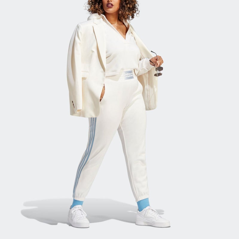 Adidas (WMNS) adidas Originals V-Neck Short Hoodie 'White' - Image 4