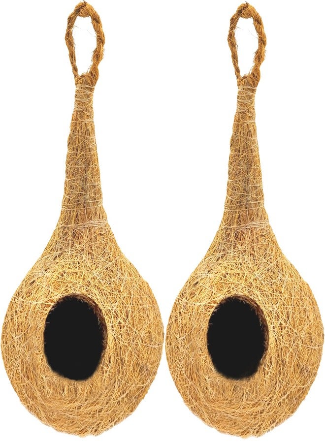 LIVEONCE Natural bhaya Bird nest for Cages and breeding for All Medium,Small Birds with self adheshive Hanging Hooks Pack of 2 - Image 1