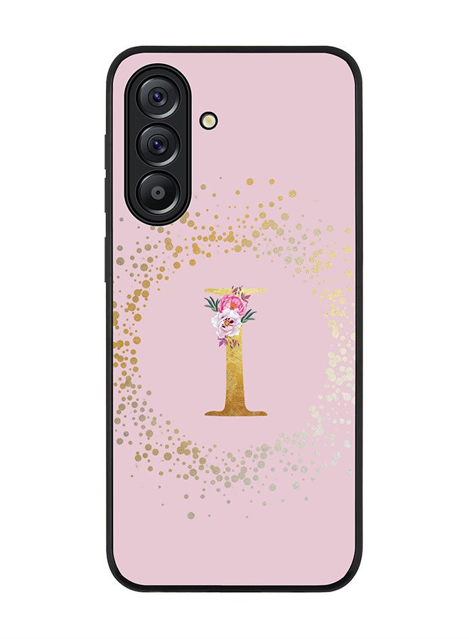 Stylizedd For Samsung Galaxy A56 5G Case,Slim fit Camera Protection, Shockproof Thin Phone cover  - Custom Monogram Floral - I  (Pink ) - Image 1
