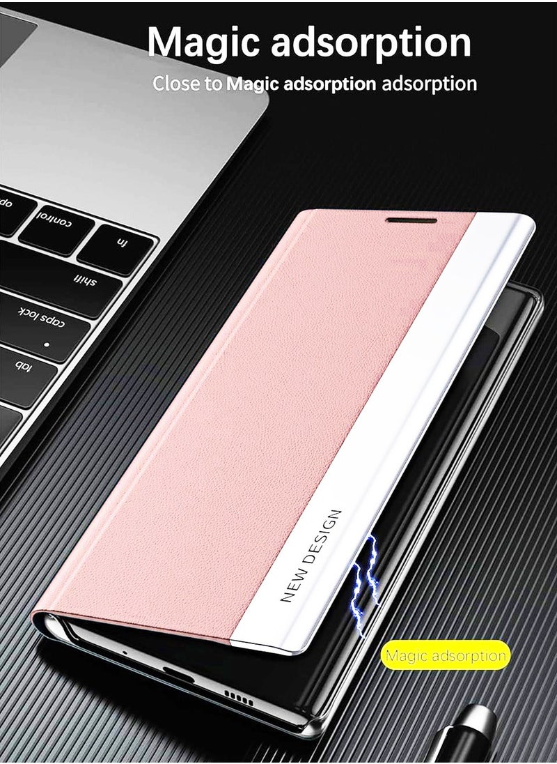 X-level Honor X9c Flip Case,Ultra Slim TPU Leather Full Body Protection Magnetic Stand Shockproof Phone Cover,Pink  - Image 5