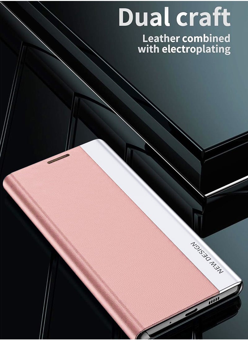 X-level Honor X9c Flip Case,Ultra Slim TPU Leather Full Body Protection Magnetic Stand Shockproof Phone Cover,Pink  - Image 3