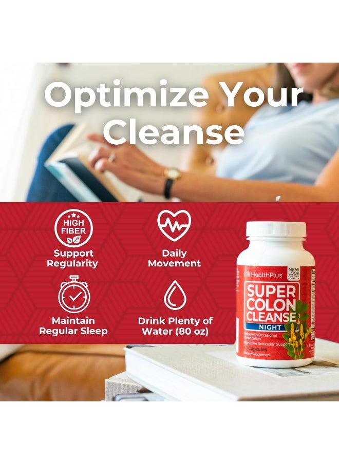 Health Plus Super Colon Cleanse, Night, 515 Mg, 60 Capsules  - Image 5