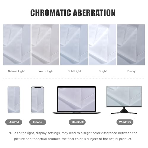BONZER ستائر خارجية من بونزر للباحة مقاومة للماء، خصوصية سميكة ممتازة، ستائر خارجية مقاومة للعوامل الجوية للبرندة، الجازبو، السطح، 1 لوحة، 54W x 84L بوصة، أبيض - Image 5