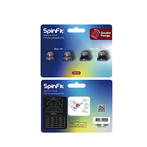 SpinFit CP220 – Patented Silicone Eartips for Replacement (2 Pairs) (4.4 mm Nozzle Dia.) - Image 2