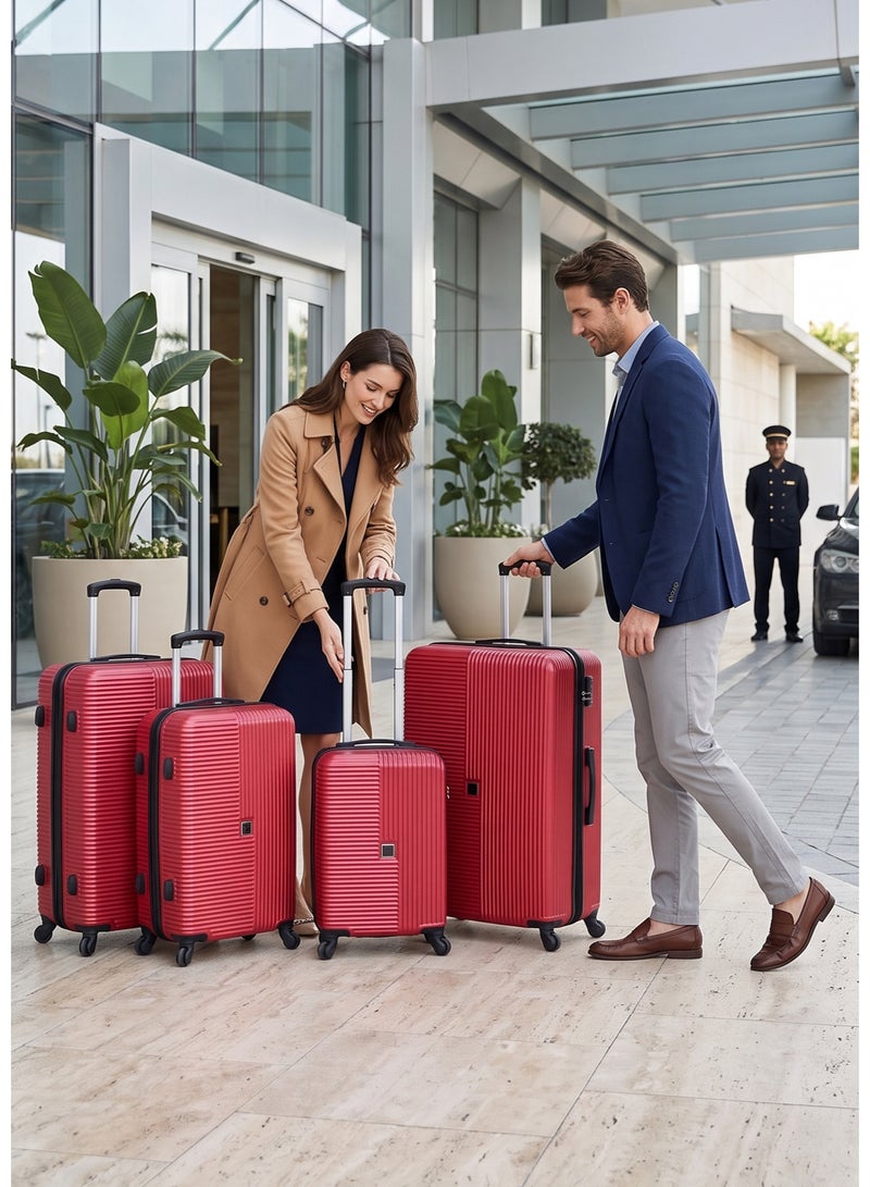 ZAAPPY Horizo Vertic ABS Luggage Hard Shell Lightweight 4PCS Set (20/24/28/32 Inch) Suitcase, Combination Lock - Image 2