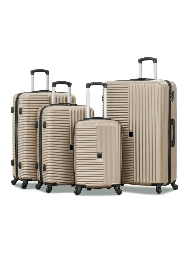 ZAAPPY Horizo Vertic ABS Luggage Hard Shell Lightweight 4PCS Set (20/24/28/32 Inch) Suitcase, Combination Lock - Image 1