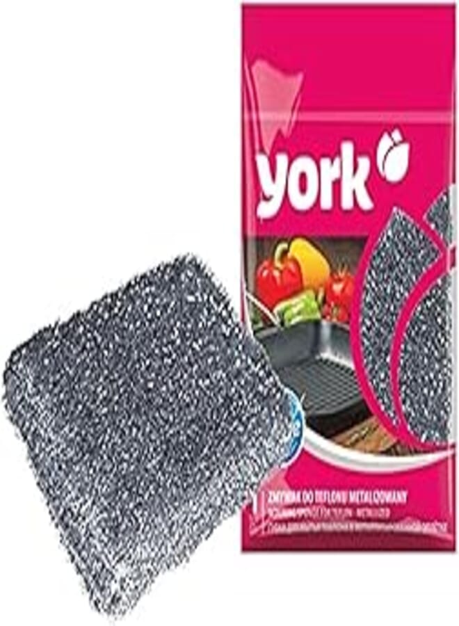 York Scouring sponge for teflon- metallized 1 silver
