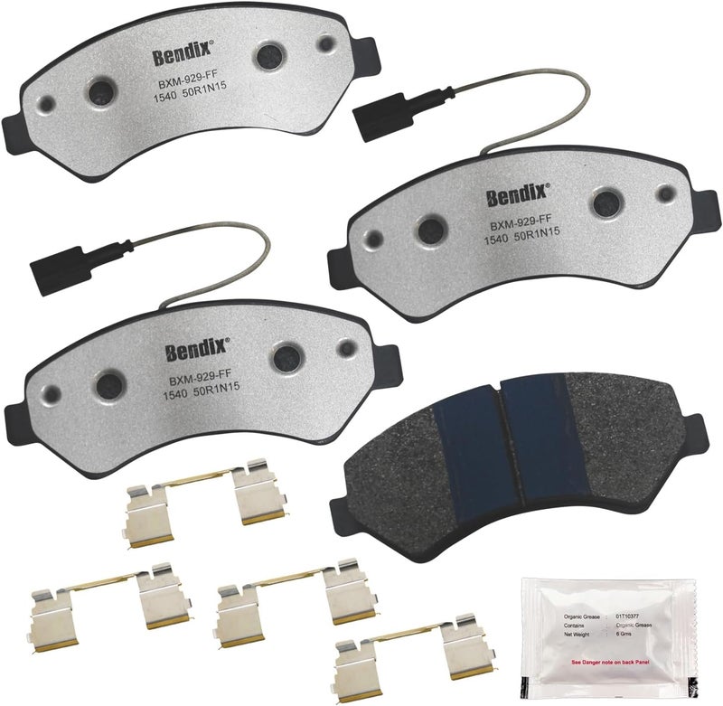 Bendix Fleet Metlok MKD1540FM Semi-Metallic Front Brake Pads for Fiat Ducato 2020-2011, Peugeot Manager 2015-2009, Ram ProMaster 1500 2023-2014, ProMaster 2500 2023-2014, ProMaster 3500 2023-2014 - Image 1