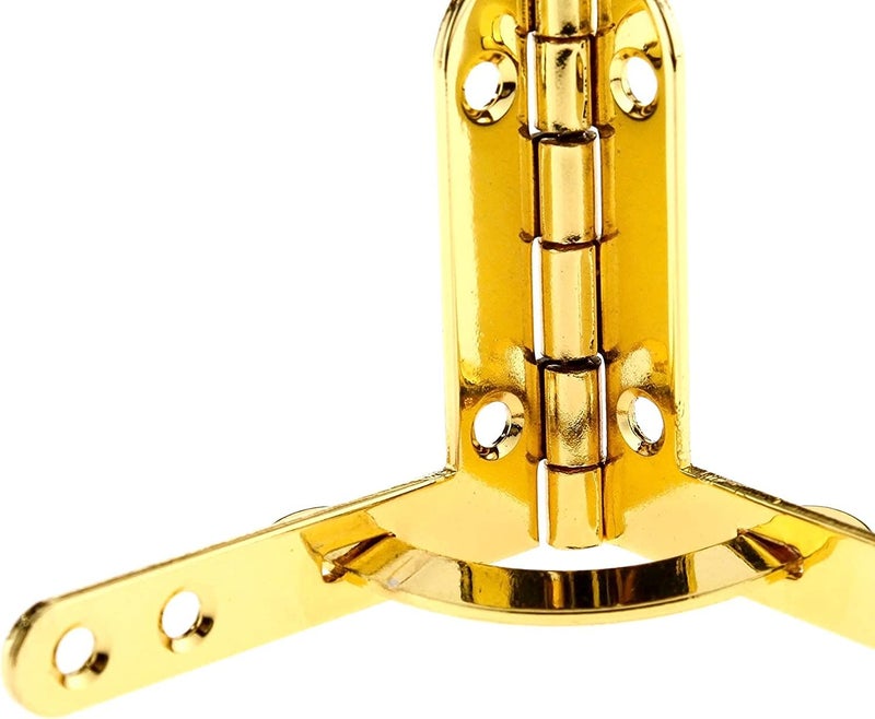 Teclican Golden Color 90 Degree Folding Support Hinge Jewelry Small Box Quadrant Hinge for Jewelry Wine Wooden Box Size 40 x 45mm157x 177 inchLW Pack of 4  - Image 3