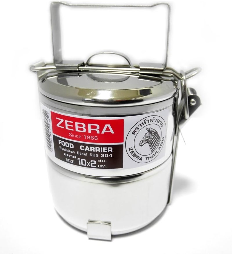 زيبرا تكنولوجيز Zebra 119ZB-150-102 حامل طعام من الف��لاذ المقاوم للصدأ ذو طبقتين، 10 سم - Image 1