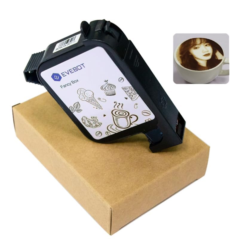 EVEBOT High Speed Coffee Printer Ink Cartridge Replacement for EB-Pro, Printing Exquisite Patterned Coffee Latte Art Fancy Box FB2, Brown FancyBox - Image 2