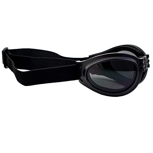 Birdz 2 Pairs of Birdz Eyewear Parrot Black Folding Padded Motorcycle Goggles Clear & Smoke Lenses for Men & Women - Image 5