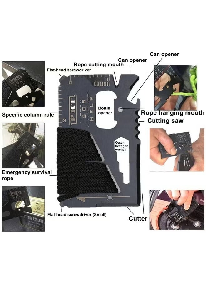 BlueFire 39 in 1 Outdoor Survival Kit & Emergency First Aid Kit with Tactical MOLLE Bag | Complete Camping Hiking Hunting Gear Set with Survival Tools, Multi Tool Axe Hammer, Water Filter Straw, Emergency Tent, Folding Shovel, Fire Starter, Trauma Supplies & EDC Equipment for Travel, Adventure and Emergency Preparedness - Image 5