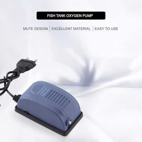 Pettey Fish Tank Air Pump | Quiet Operation | Suitable for Freshwater & Saltwater Tanks | Gray-Blue | 2.5W - Image 3