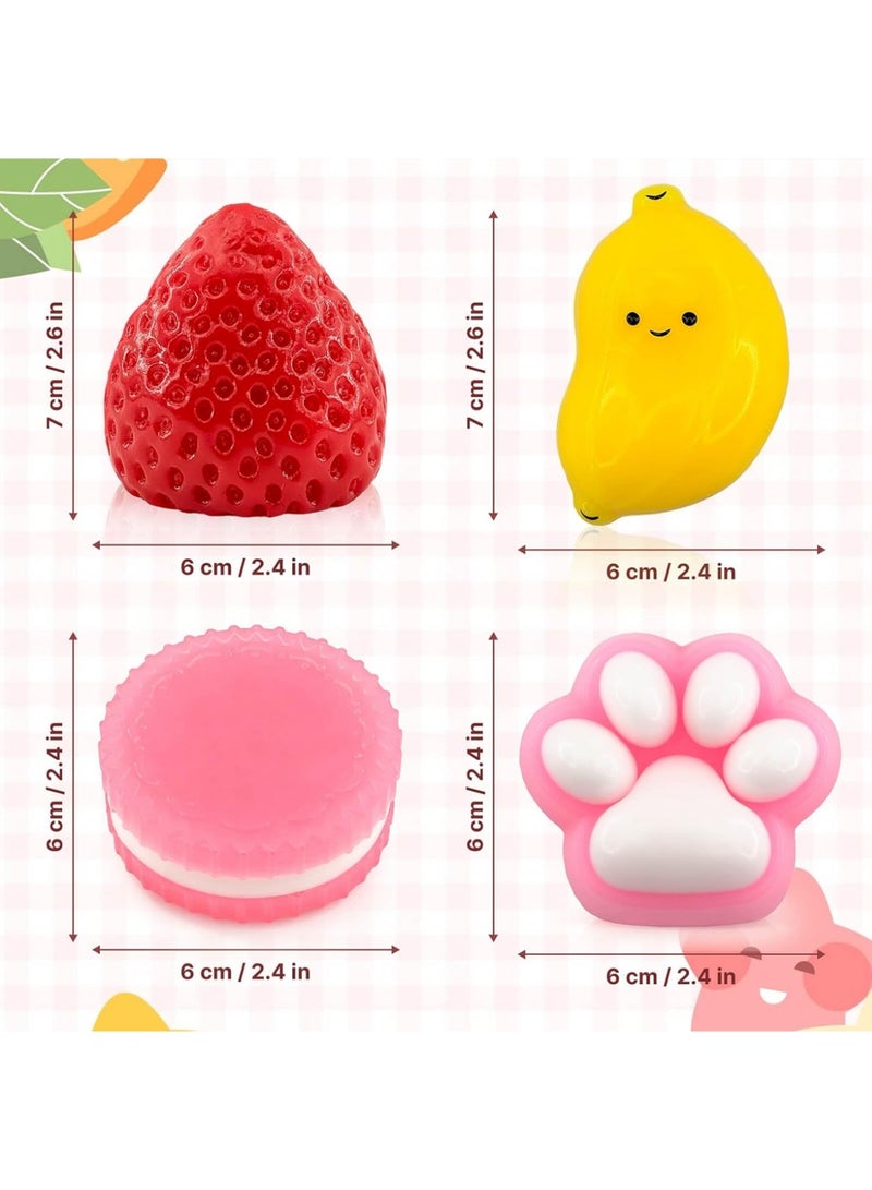 Bincoo 4 Pcs Squishy Squeeze Toys, Soft Toy Cat Paw ，Biscuit Squeeze Toy Baby Stress Relief & Focus Toy, Pinch Decompression Toy for Anxiety and Relaxation, Perfect Desk Accessory and Fun Fidget Toy for Adults, Ideal for Stress Relief Slow Rising Sensory Stress - Image 5