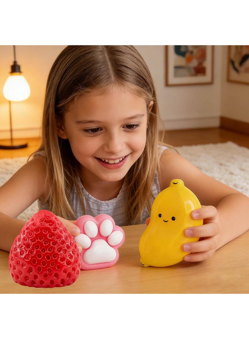 Bincoo 4 Pcs Squishy Squeeze Toys, Soft Toy Cat Paw ，Biscuit Squeeze Toy Baby Stress Relief & Focus Toy, Pinch Decompression Toy for Anxiety and Relaxation, Perfect Desk Accessory and Fun Fidget Toy for Adults, Ideal for Stress Relief Slow Rising Sensory Stress - Image 4