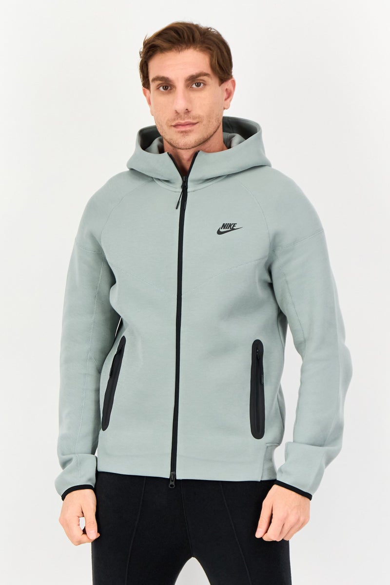 Nike Men Sportswear Fit Long Sleeve Outdoor Full Zip Hoodie, Sage Green - Image 1