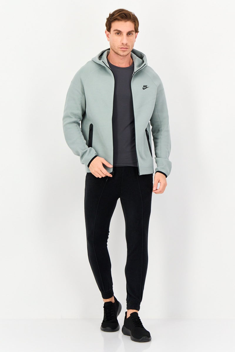 Nike Men Sportswear Fit Long Sleeve Outdoor Full Zip Hoodie, Sage Green - Image 2