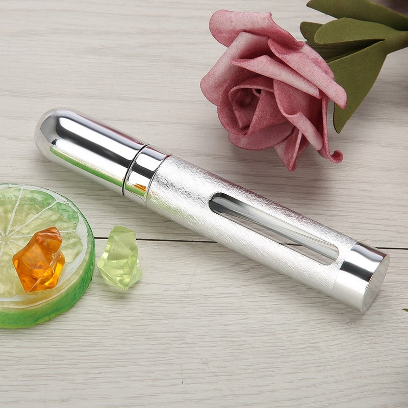 12 مل بوتول بخاخ عطر زجاجي فارغ صغير قابل لإعادة تعبئة فارغ للخارجية — لون فضي - Image 4