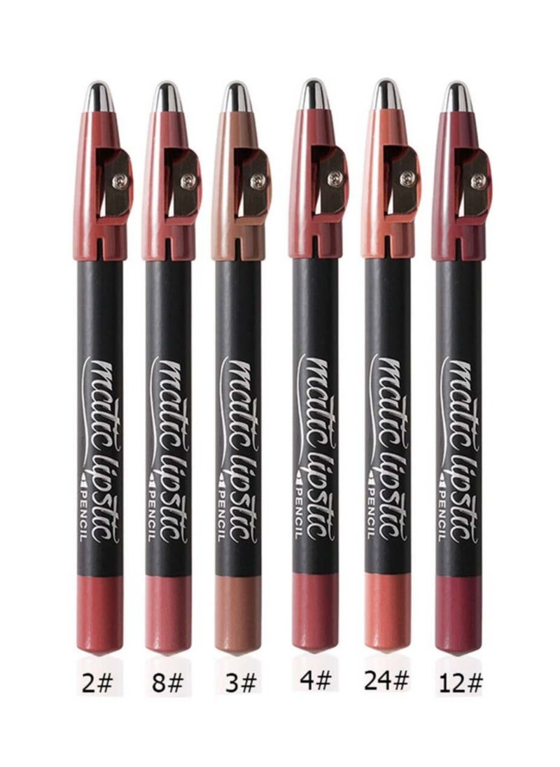 MENOW·PRO Matte Lipstick Pencil 6 Colors 6 Pcs - C  - Image 1