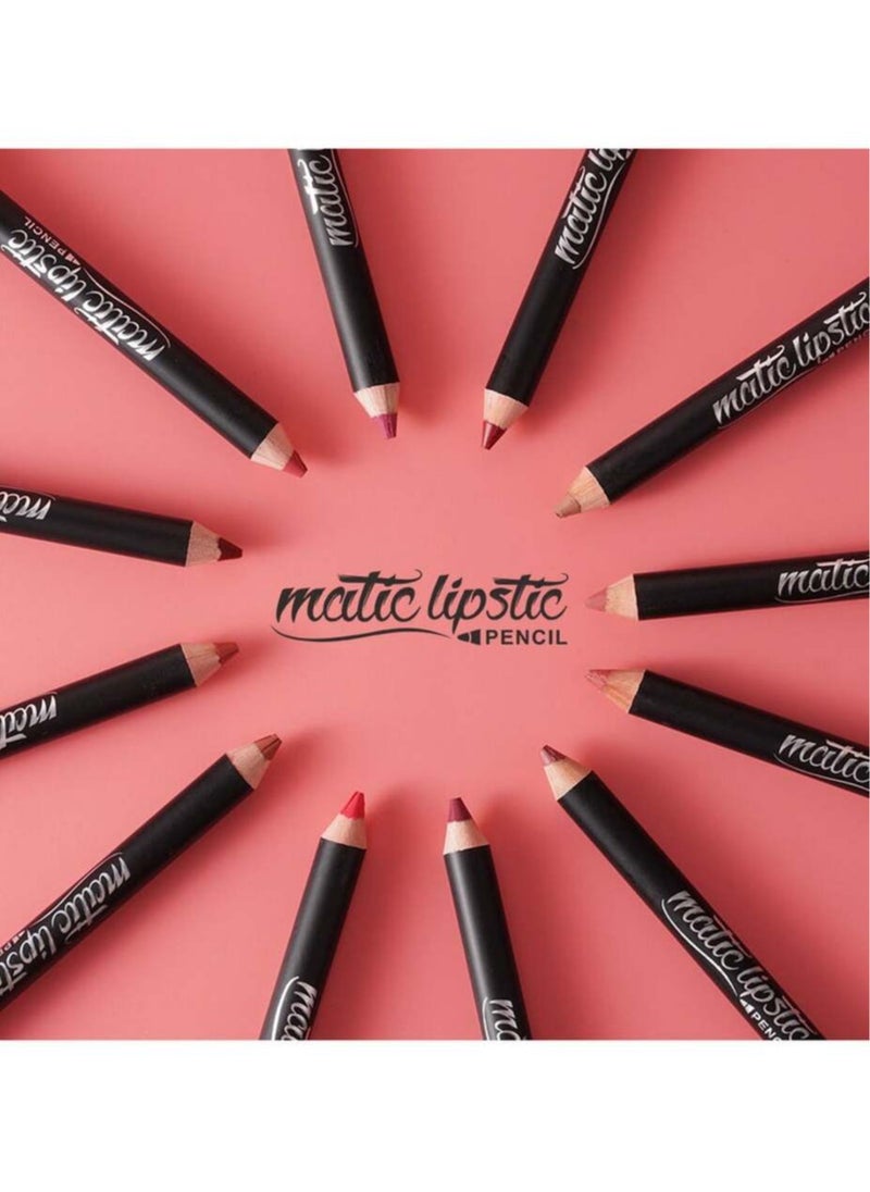 MENOW·PRO Matte Lipstick Pencil 6 Colors 6 Pcs - C  - Image 3