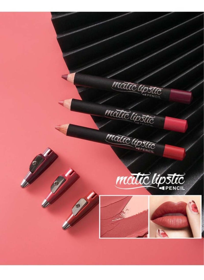 MENOW·PRO Matte Lipstick Pencil 6 Colors 6 Pcs - C  - Image 4