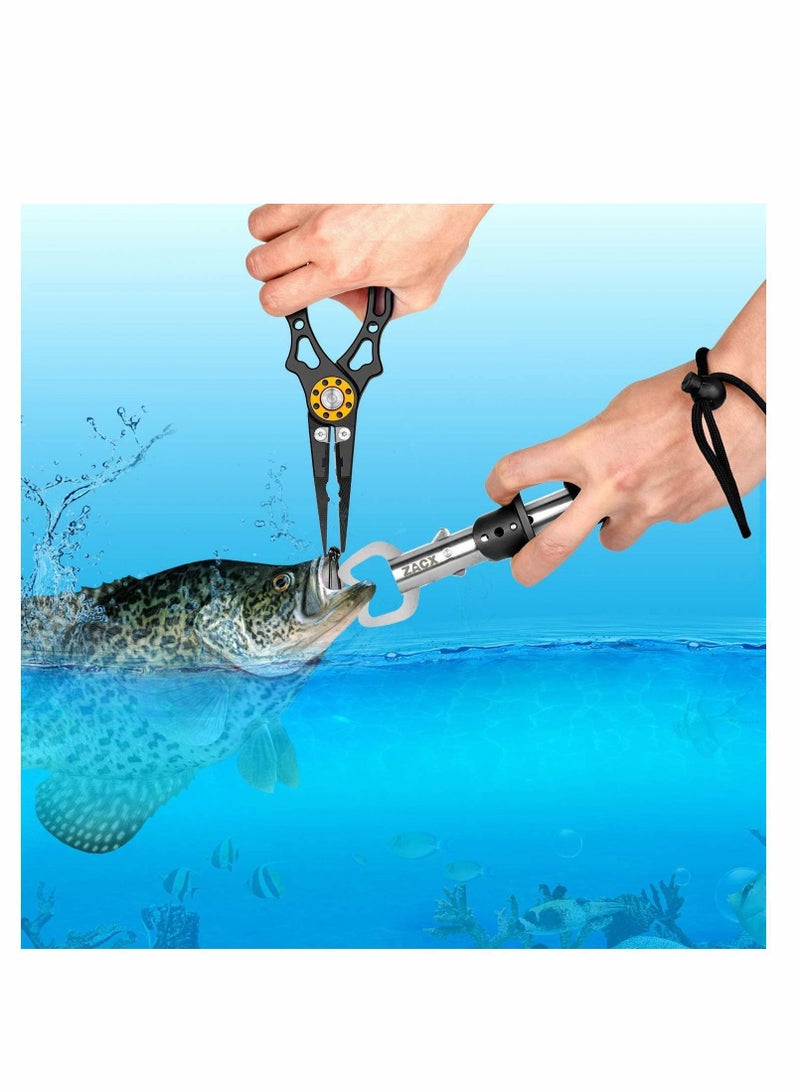 Y&D Fishing Pliers, Fish Lip Gripper Upgraded Muti-Function Pliers Hook Remover Split Ring, Fly Tools Set Ice Gear Gifts for Men  - Image 2