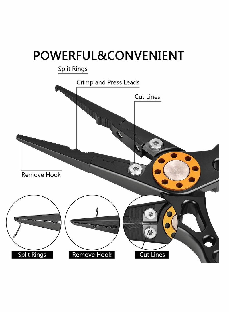 Y&D Fishing Pliers, Fish Lip Gripper Upgraded Muti-Function Pliers Hook Remover Split Ring, Fly Tools Set Ice Gear Gifts for Men  - Image 3