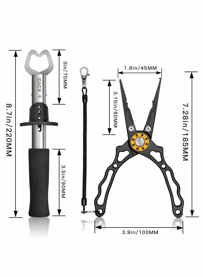 Y&D Fishing Pliers, Fish Lip Gripper Upgraded Muti-Function Pliers Hook Remover Split Ring, Fly Tools Set Ice Gear Gifts for Men  - Image 5
